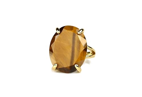 Bague en Oeil de Tigre et or : le cadeau d'anniversaire personnalisé idéal pour elle