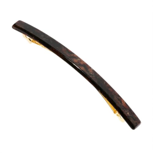 France Luxe Brown Long Barrette for Women, Hair Clips for Thin Hair, Mojave
