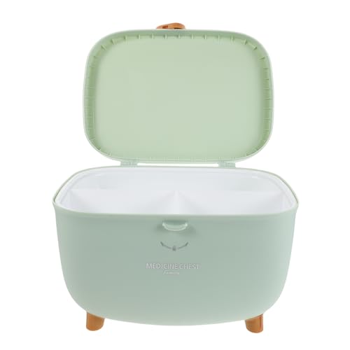 IMIKEYA Boîte à Pharmacie avec Poignée Multicouche Grosse Capacité en Plastique Léger pour Maison et Bureau, Organisateur D'armoire Médicale avec Plateau Amovible