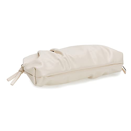 Charming Tailor Chic Soft Vegan Leather Clutch Bag Dressy Pleated Pu Evening Purse For Women (Off White) #TOP4