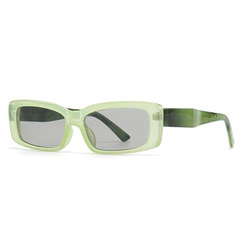 Lunettes de soleil rectangulaires UV400 unisexes LVTFCO gris clair