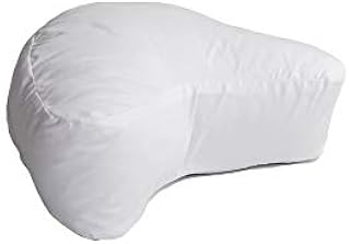 Hermell Products Mini CPAP Travel Pillow , Solid White Cotton-Blend