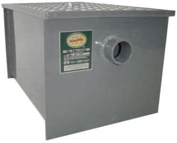Commercial Grease Trap Interceptor Heavy Duty Carbon Steel Grease Trap for Restaurant or Food Truck Kitchen Waste - NSF 8 lbs