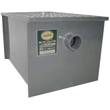 Commercial Grease Trap Interceptor Heavy Duty Carbon Steel Grease Trap for Restaurant or Food Truck Kitchen Waste - NSF 8 lbs