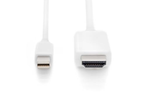 Digitus Cavo Adattatore Da Mini Displayport A Hdmi - Uhd 4K/60Hz - Hdmi 2.0 - Displayport 1.2 - 2M - Bianco - 4