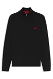 100 % coton HUGO San Quintus C Sweater, Noir 1, L Homme