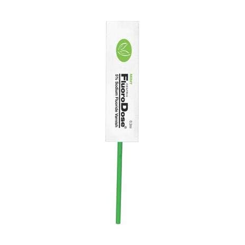 CNX FluoroDose Varnish in Office Fluoride Unit Dose 5% NAF 0.3 mL Mint with Benda Brush 120/Package Cover
