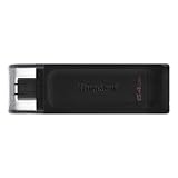 KINGSTON Technology Datatraveler 70 Unidad Flash USB 64 GB, USB Tipo C 3.2 Gen 1 (3.1 Gen 1), Negro
