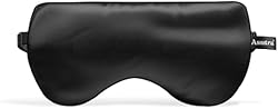 ASUTRA Silk Eye Pillow for Sleep, Black | Filled w/Lavender & Flax Seeds | Weighted | Meditation & Light Block