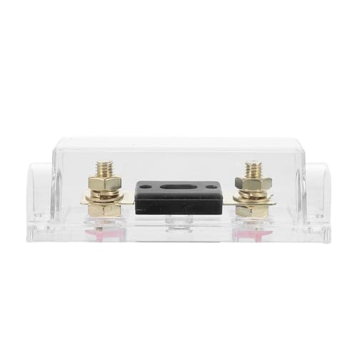 POPETPOP Portafusibles ANL para automóvil 300A grande con fusible integrado compatible con cables 0/4GA de diseño transparente resistente al agua para sistemas de audio y video de coche