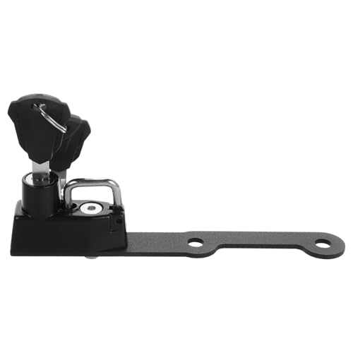 Candado antirrobo para casco de moto en metal negro para paradas seguras en ciudad y carretera
