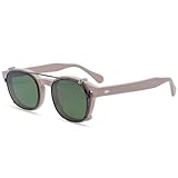 SPOAVGYZ Vintage-Sonnenbrille mit Clip für Herren, vernietet, handgefertigt, für Damen, Outdoor, UV400,17 Cm