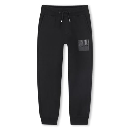 HUGO Ambiance Pantalon de Jogging pour garçon, Noir, 8 ANS