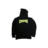 NHS クリーチャー ロゴ PULLOVER HOOD SWEAT プルオーバーフードスウェット パーカー BLACK 黒 ブラック (JP, アルファベット, S, ブラック)