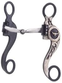 American Heritage Equine Antique Brown Equine Bit - Copper Inlay Mouth, Silver Trim and Dots