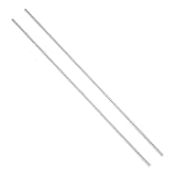 QUARKZMAN 2 Stk Titanium Rundstange 6mm Durchmesser 407mm Länge GR5 Metall Vollmaterial TC4 Titanium Rundstab Für Modellflugzeug Auto Schiff DIY Basteln Metallbearbeitung [0,24" x 16"]