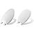 MAYFAIR 1880SLOW 000 Caswell Toilet Seat will Slowly Close and Never Loosen, ELONGATED & BEMIS 500EC 390 Toilet Seat with Easy Clean & Change Hinges, 1 Pack Round, Cotton White