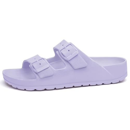 Image of KIDMI Medium Arch Support EVA Beach Sandals for Women | Women's Adjustable Buckle Straps Waterproof Pool Sandals, Comfortable Slip on Summer Slides for home and Casual Walks