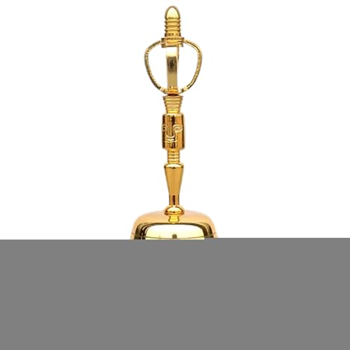 Doiyislem Timbre de mano para personas mayores lado de la cama, campana de meditación de latón, instrumento ritual, herramienta de timbre para escuela, enseñanza, boda, Navidad, iglesia, , altar