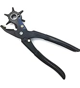 Caneuf Revolving Leather Belt Hole Punch Plier with Multi Tool Manual Belts Puncher Maker Machine...