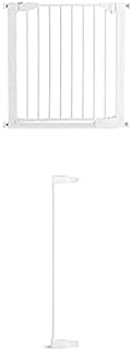 Munchkin Maxi-Secure Pressure Fit Safety Gate, Baby Gate for Doors/Stairs, Child Stair Gate for Widths 76 - 82 cm, Stair Gate Pressure Fit - No Drilling, One-Handed Opening and Opens Both Sides, White