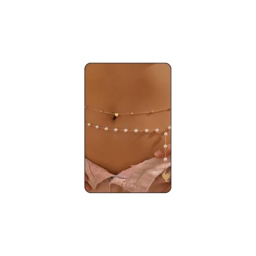 Image of Fabme Women's Waist Chain - Stylish Saree Gold Plated Belly Chain Body Hip Chain for the Waist Ladies Sexy Bikini Jewelry (26-42 In)
