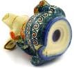 Polmedia Polish Pottery Piggy Bank UNIKAT - Amber Sunrise Pattern Handmade in Boleslawiec Poland + Certificate of Authenticity