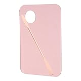 Lurrose Paleta de Maquillaje Acrílica Rosa para Mezclar Pigmentos, Bandeja Compacta Espátula Cosmética, Herramienta Profesional para Base y Mezcla de Maquillaje, Adecuado para Salones