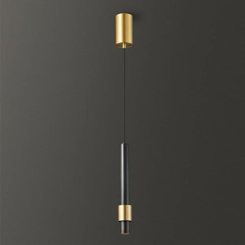 Lustre 3W suspendu LED minimaliste noir et blanc à intensité variable
