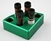 Scilogex Green Quarter Reaction Block, 6 Holes 8ml Reaction Vessel 17.75mm Dia x 26mm Depth
