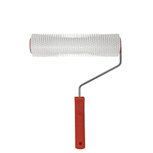 Pangolino – Ontluchtingsroller – 25 cm metalen beugel met één arm – spike lengte: 11mm – professionele kwaliteit – stekelroller voor het ontluchten van vloercoatings