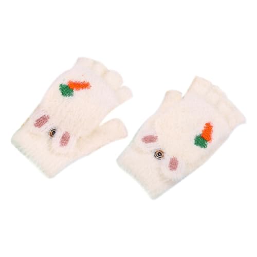 Didiseaon Gloves Flap Cover Boys and Girls Thermal Gloves for Cold Cartoon Design for Mobile Use