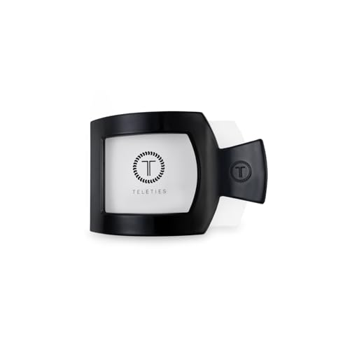 TELETIES Pince cheveux carré plat noir toutes textures