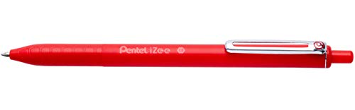Pentel Bx470-4 - Penna A Sfera Izee, Meccanismo A Pressione, Clip In Metallo 12 Pezzi Colore: Rosso