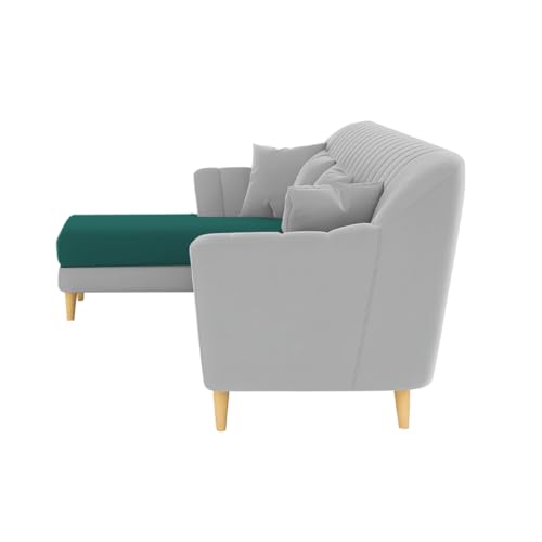 Image of Atticus LHS 6 Seater L Shape Sofa Set for Living Room (Pine Grey Fabric) Premium Fabric Sofa Set