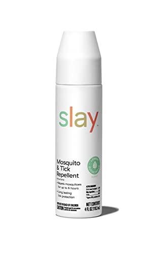 Slay Mosquito & Tick Repellent Pump Spray - Naturally-Based Active Ingredient, Deet Alternative, 4 Oz. #TOP1