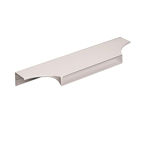 Amerock | Cabinet Edge Pull | Polished Chrome | 6-9/16 inch (167 mm) Center to Center | Extent | 1 Pack | Drawer Pull | Drawer Handle | Cabinet Hardware