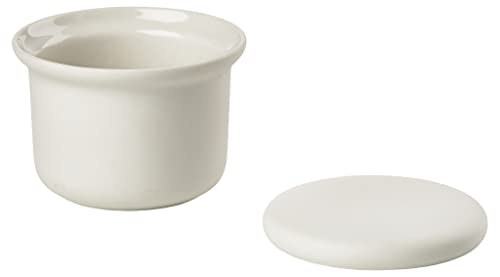 Zone Denmark Inu Keramikdose mit Deckel fürs Bad, Deko Badezimmer, Badezimmer Organizer, Hübsche Dose für Aufbewahrung, aus Keramik, Durchm. 9 cm, Höhe 6,5 cm, Weiß