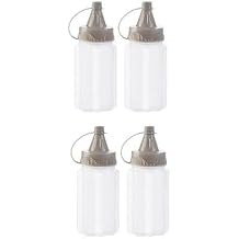 4pcs Mini Jam Squeeze Bottle Jar Sauce Seasoning Box with Lid, Squeeze Bottle Portable PP Kitchen Easy Clean Spices Storage Container