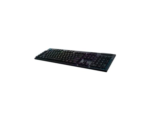 Logitech G915 LIGHTSPEED Clavier Gamer sans Fil Mécanique, Switch ultra-plat GL Clicky, RGB LIGHTSYNC, Design élégant et mince, 30+ heures de jeu, 2,4 GHz/Bluetooth, Français AZERTY - Noir