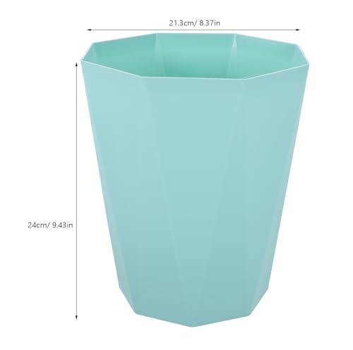 Caneca de basura pequeña 5L verde esmeralda diseño octagonal miniatura 2