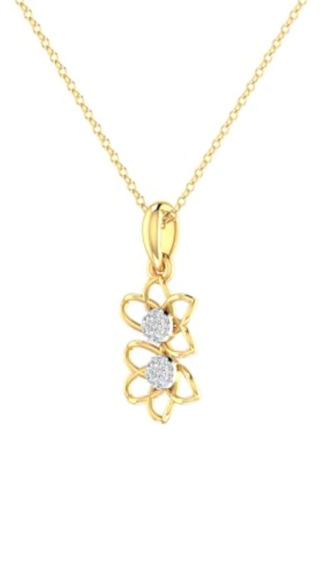 Women's 9KT Yellow Gold Pendant, Unique Style