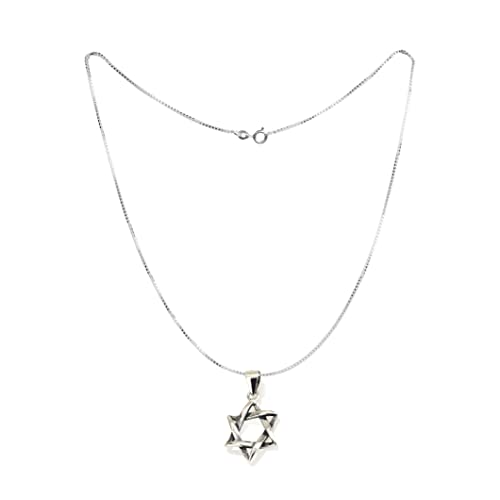 925 Sterling Silver Star of David Necklace for Men and Women, Jewish Jewelry, Judaism, Judaica, Hebrew Kabbalah Unique Handmade Bible Blessings Israel Holy Land Gifts Souvenirs2