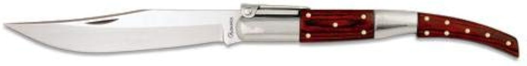 Arabic Knife Split Collection with Red Wooden Grip and 21cm Blade for Display for Hunting, Fishing, Camping, Outdoor, Survival and Bushcraft + Free Bottle Holder