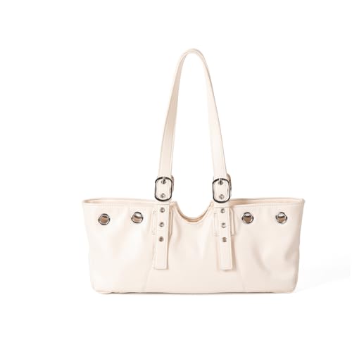 Sac à bandoulière punk clouté en cuir PU sac à main tendance sous les bras pour femme