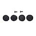 Replacement Doorbell Button for Video Doorbell Pro, Silicone Doorbell Cover Compatible with Black and Fluorescent Green Options, 4-Pack with Screws(Black)