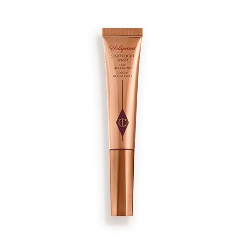 Charlotte Tilbury Beauty Light Wand Liquid Highlighter Makeup - Soft-Focus Highlighter & Blush for Cheeks - Pearlescent, Weightless Radiant Finish - Spotlight