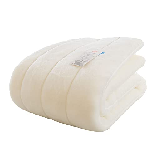 【ふかふか寝心地!“眠りの恋人”】西川 あったか 敷きパッド シングル 洗える 毛羽部分:アクリル100% 抗菌防臭 日本製 泉大津 マイヤー毛布 無地 敷き毛布 ホワイト 100×205cm