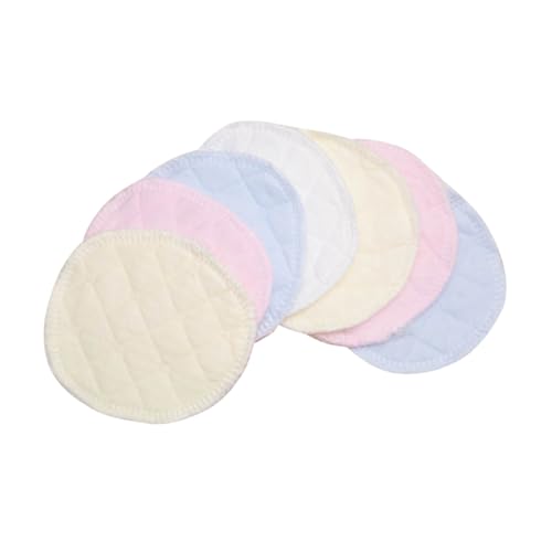 HEMOTON 6pcs Nursing Pads Reusable Bra Inserts for Breastfeeding Leakproof Layer Gentle Cotton Random Color
