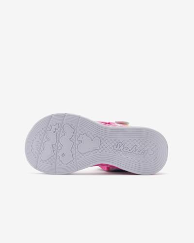 Skechers Girl's Flutter Hearts Sandal Sandals, White Textile, 114